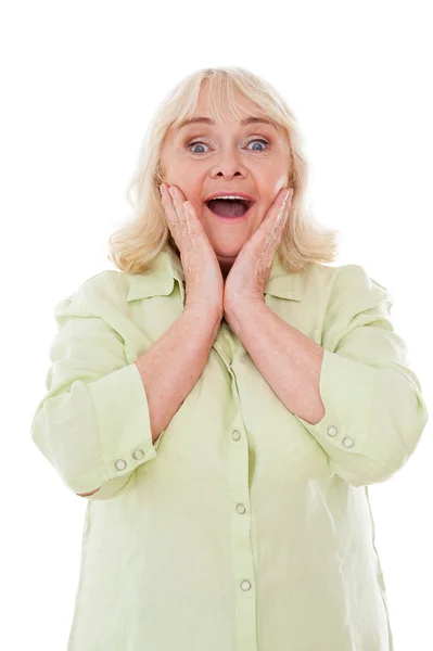 Feliz mujer mayor — Foto de Stock