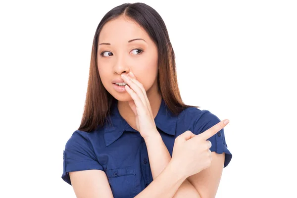 Asian woman telling gossips — Stock Photo, Image