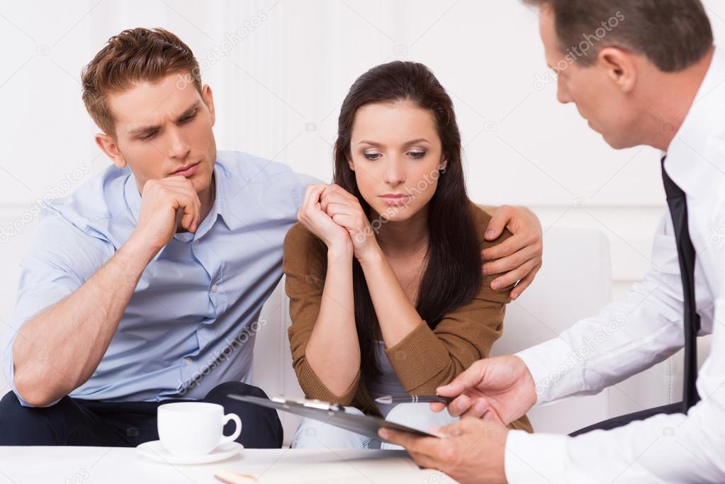 Couple with financial advisor