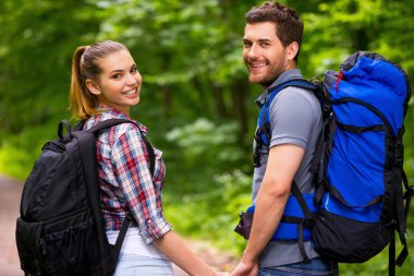 mutlu bir turist Çift