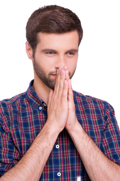 Thoughtful young man