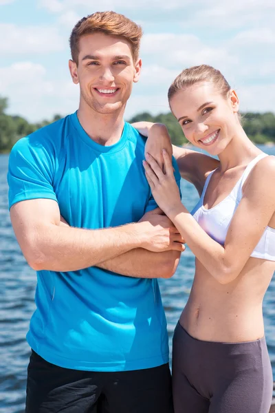 Fitness couple. — Stock Photo, Image