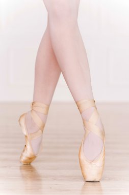 Ballerina legs in slippers clipart