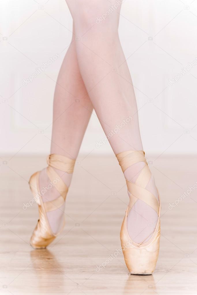 Ballerina legs in slippers
