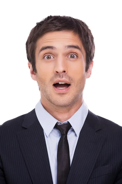 Surprised young man in formalwear — Stock Photo, Image