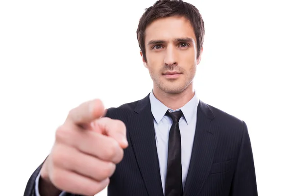 Man in formalwear pointing you — Stock Photo, Image