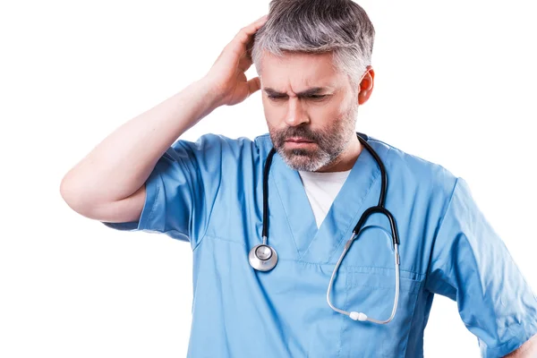 Depressed surgeon. — Stock Photo, Image