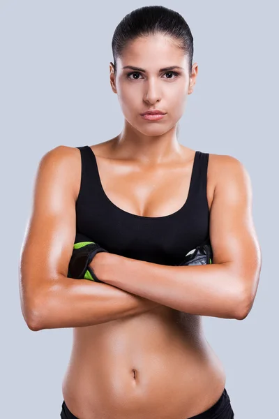 Confident sporty woman. — Stock Photo, Image