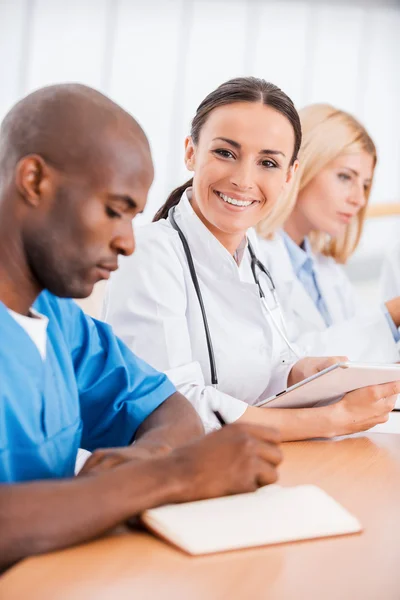 Doctors at the meeting. — Stock Photo, Image