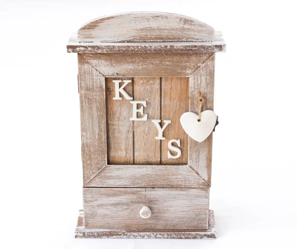 Wood box for keys — Stock Photo, Image