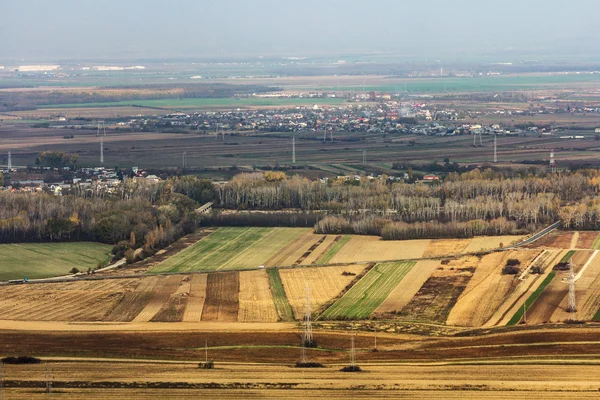 Köy ve yukarıdaki alanı — Stok fotoğraf