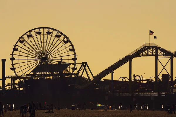 Pacific Park silhouette at sunset — Stock Photo, Image