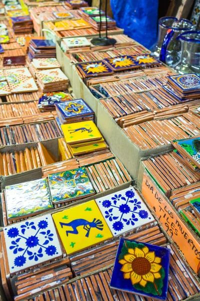 Ceramic coasters for sale — Stock Photo, Image