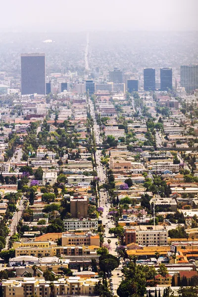 Utsikt över en boulevard i los angeles — Stockfoto