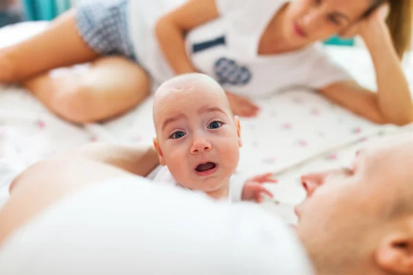 Crying baby boy — Stockfoto