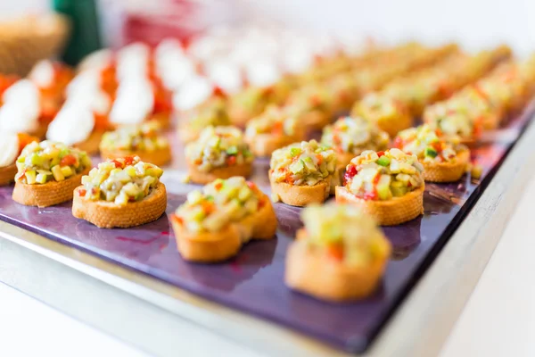 Vegetable bruschetta — Stock Photo, Image