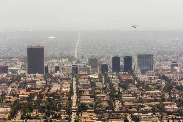 洛杉矶市区从高处 — 图库照片