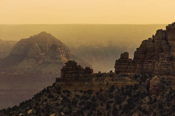 Grand Canyon rochas ao pôr do sol — Fotografia de Stock