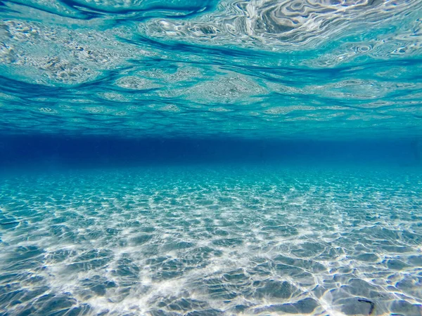 Suyun Altında Mavi Arka Planda Şablon Fotoğrafı — Stok fotoğraf