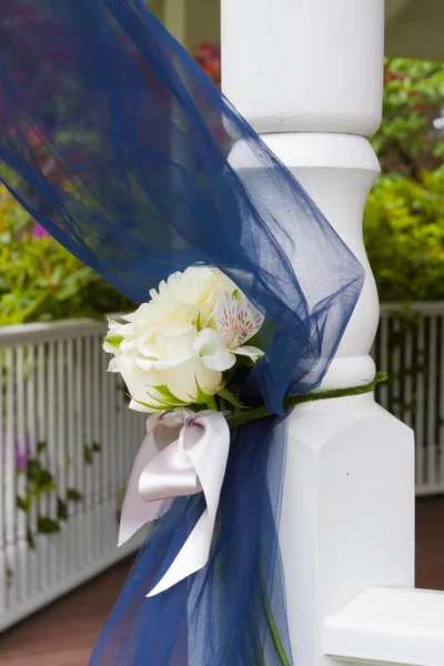 Modré svatební výzdoba — Stock fotografie