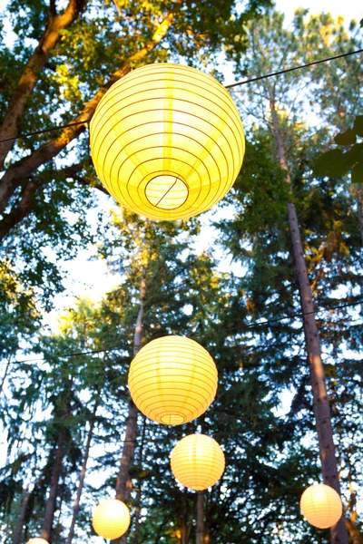 Decoración amarilla de boda Imagen De Stock