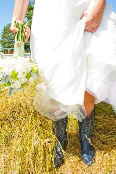 Bruiloft cowboy boots — Stockfoto