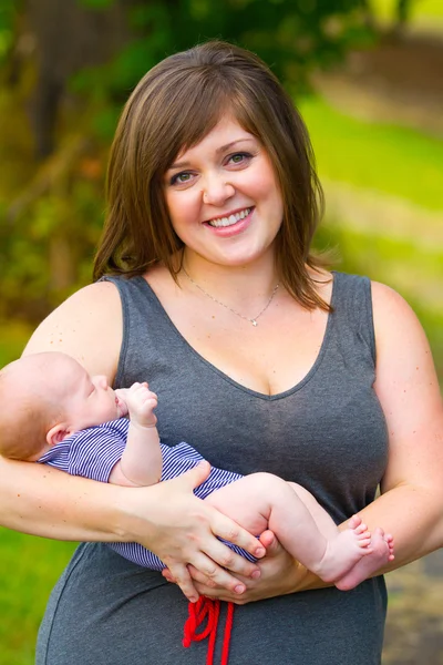 Mother Holding Newborn Baby Boy — Stock Photo, Image