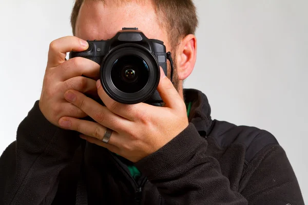 Fotógrafo e câmera — Fotografia de Stock