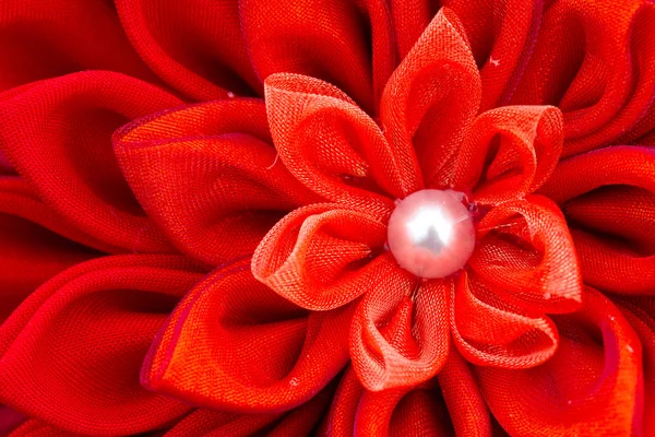 Red Fabric Flower — Stock Photo, Image