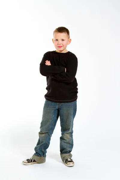 Jongen portret in studio — Stockfoto