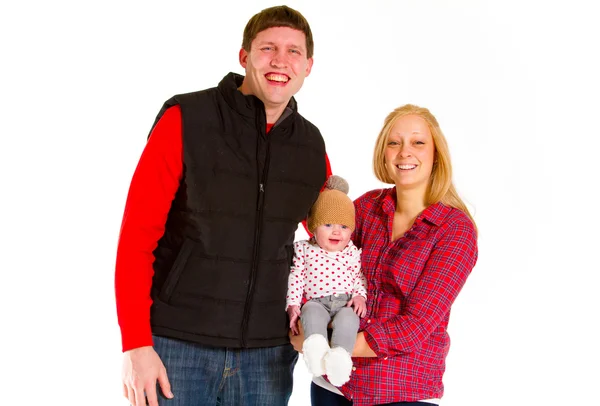 生まれたばかりの赤ちゃんと家族 — ストック写真