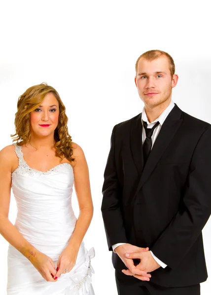 Bride and Groom in Studio — Stock Photo, Image