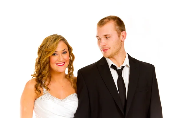 Bride and Groom in Studio — Stock Photo, Image