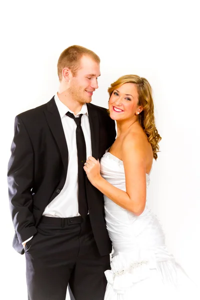 Bride and Groom in Studio — Stock Photo, Image