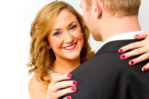 Bride and Groom in Studio — Stock Photo, Image