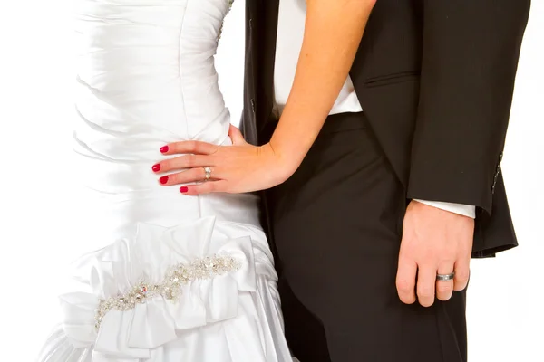 Bride and Groom Hands — Stock Photo, Image