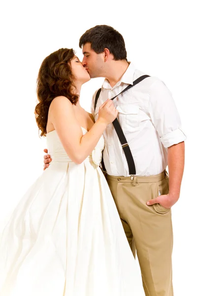 Bride and Groom in Studio — Stock Photo, Image