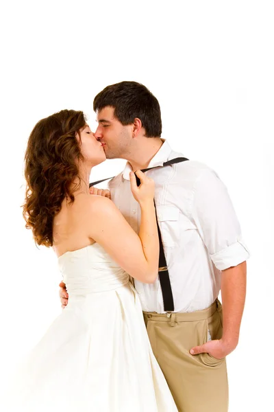 Bride and Groom in Studio — Stock Photo, Image