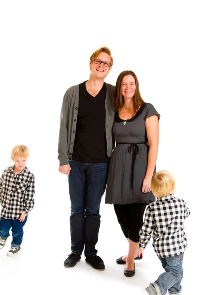 Kinder rennen im Studio — Stockfoto