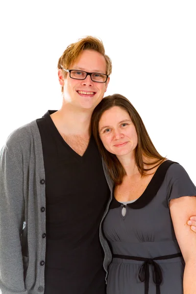 Retrato de um casal em estúdio — Fotografia de Stock