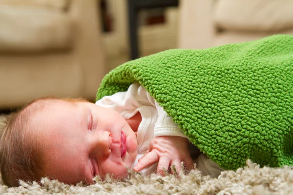 Newborn Baby Boy Sleeping — Stock Photo, Image