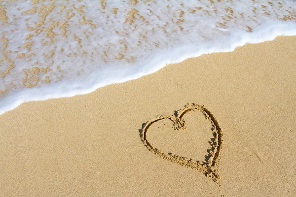 Heart in the Sand — Stock Photo, Image