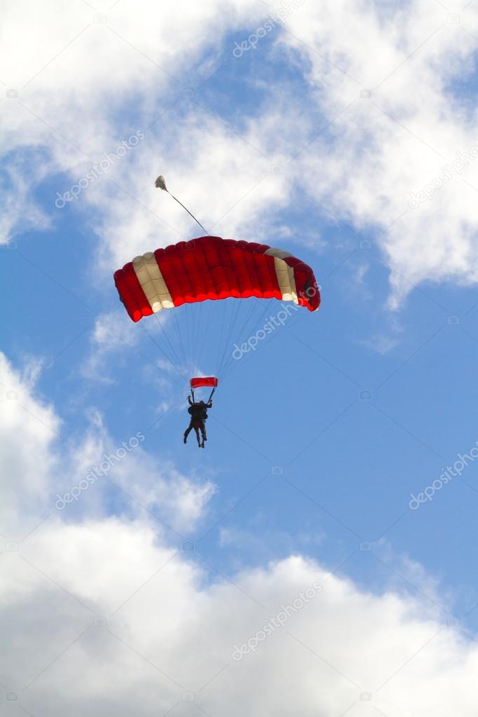 Skydiver Parachute Open
