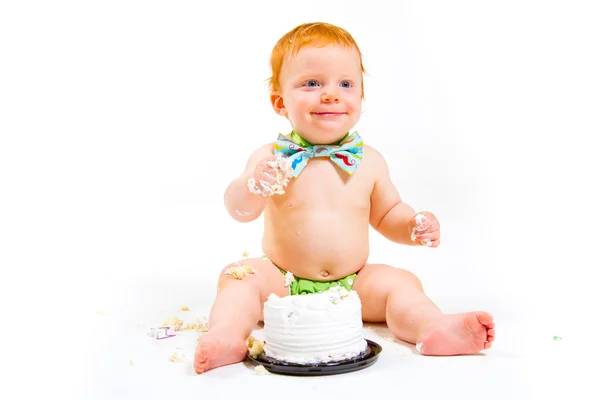 1 歳ケーキ スマッシュ — ストック写真