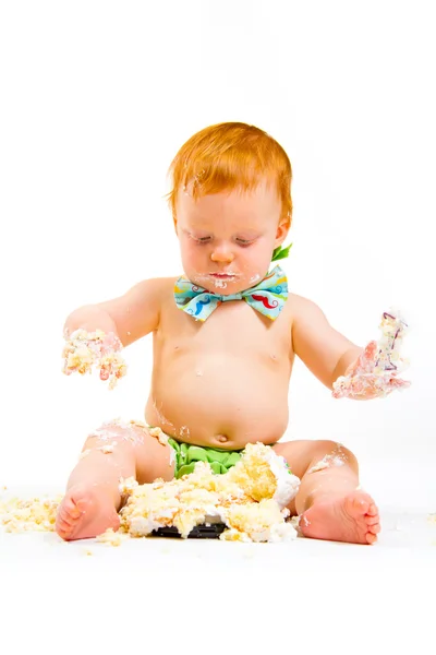 1 歳ケーキ スマッシュ — ストック写真