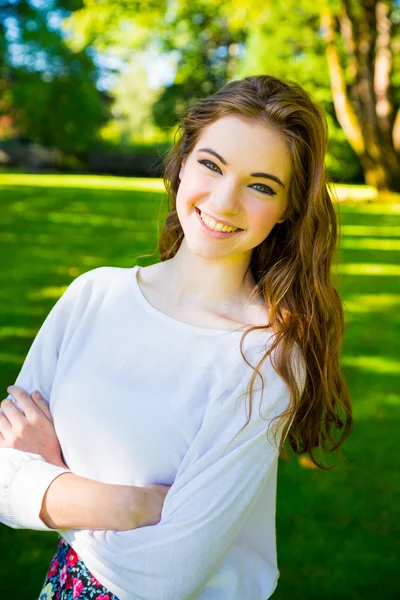 Fashion Portrait Outdoors — Stock Photo, Image