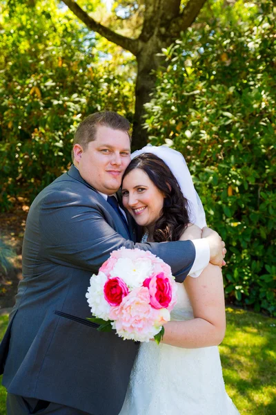 Hochzeitstag für Braut und Bräutigam — Stockfoto