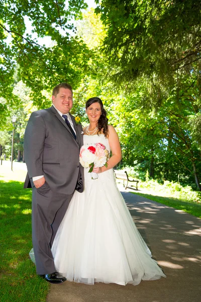 Hochzeitstag für Braut und Bräutigam — Stockfoto