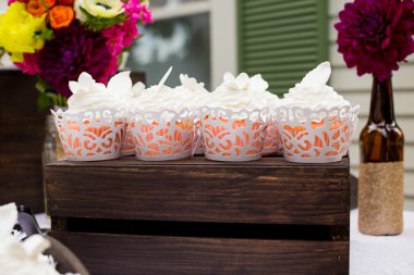 Resepsiyon düğün cupcakes