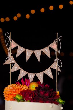 Sadece evli cake topper